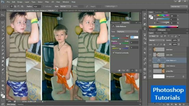 How to change color balance | Basic Level Adobe Photoshop CS6 Online tutorials смотреть онлайн