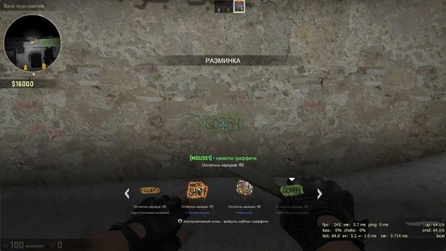 КАК НАНЕСТИ ГРАФФИТИ В CS GO!!!(ДЛЯ ДОЛБИКОВ) смотреть онлайн