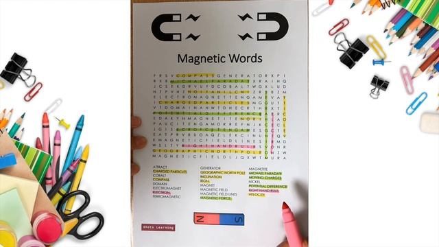 MAGNETIC WORDS SCIENCE ACTIVITY - WORD FIND SEARCH FINDER GAME VOCABULARY PUZZLE смотреть онлайн