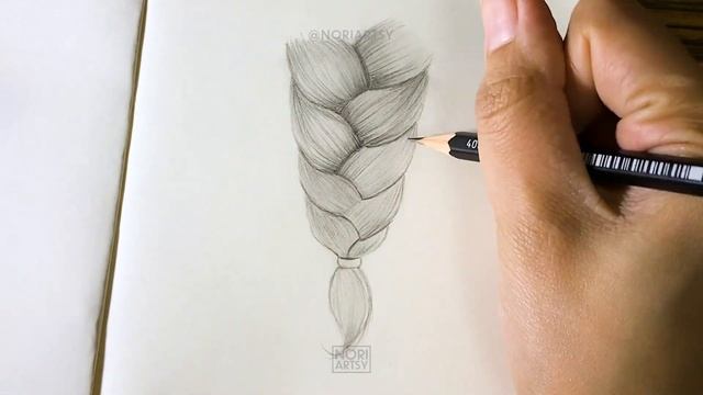 How I Draw Braided Hair | Quick Hair Sketch | Timelapse | NoriArtsy смотреть онлайн