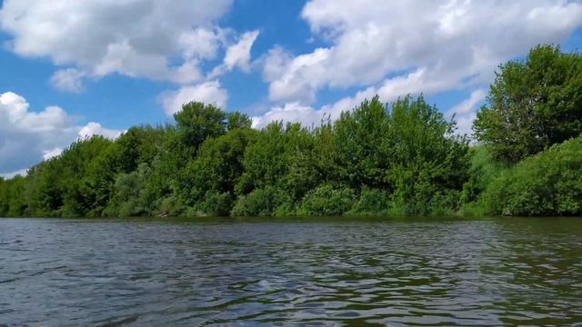 ДС.30.30. Дон. Сплав. 5 день. 45 км. Около с.Борщево. В середине села. Панорама. Вид с байдарки. смотреть онлайн