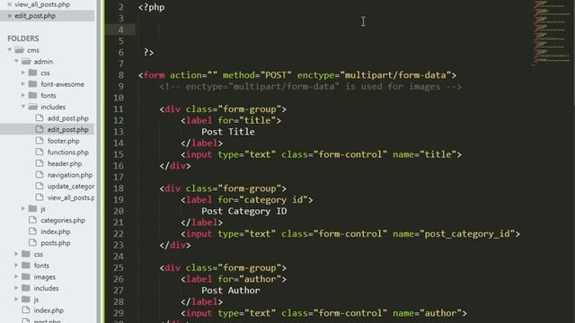 How to Edit post data Part-1 | Complete CMS in php смотреть онлайн