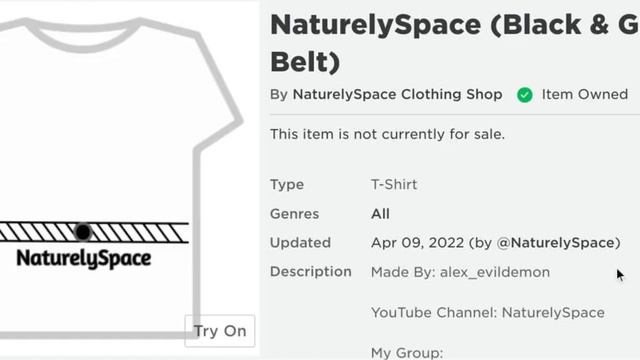 NaturelySpace (Black Belt & Black & Gray Buckle) T-Shirt | Roblox | #Shorts смотреть онлайн