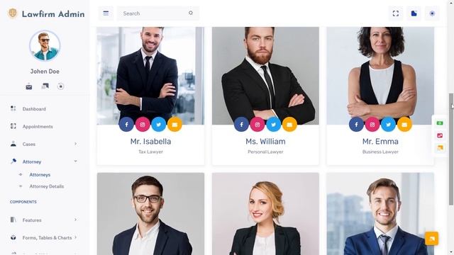 LawFirm Bootstrap 5 Admin Dashboard Template with Light LTR Theme смотреть онлайн