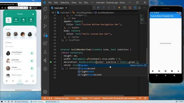 Custom Bottom Navigation Bar in Flutter- Part 1 смотреть онлайн