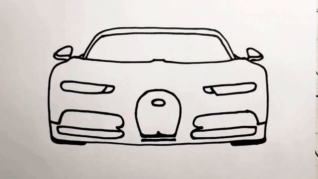 How to draw a Bugatti Chiron step by step - Easy Drawing Sports Car [ 2023 ] смотреть онлайн