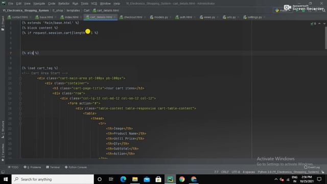 Cart are empty to show the message | Django Project | Django Ecommerce | Django Tutorial | Hindi смотреть онлайн