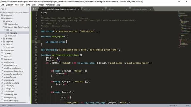 WordPress submit post from frontend custom plugin Part 5 (Hindi/Urdu) смотреть онлайн