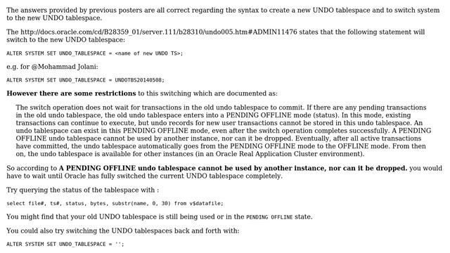 Databases: Can't drop UNDO TABLESPACE (5 Solutions!!) смотреть онлайн