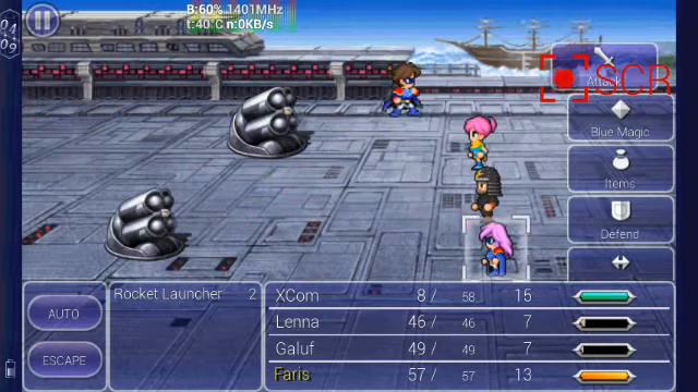 FinalFantasy V : boss #12 [Rocket Launcher x2] Lv 3,2,2,3 (Low Level Game on Android) смотреть онлайн
