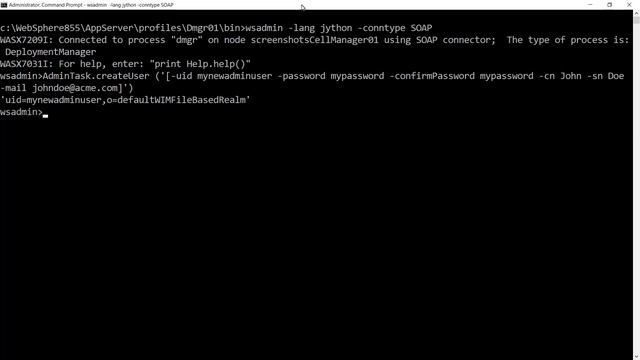 How to create a user with administrator role in a federated repository using wsadmin commands смотреть онлайн