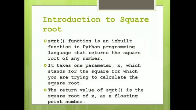 Python Tutorial | Introduction to Square Root смотреть онлайн