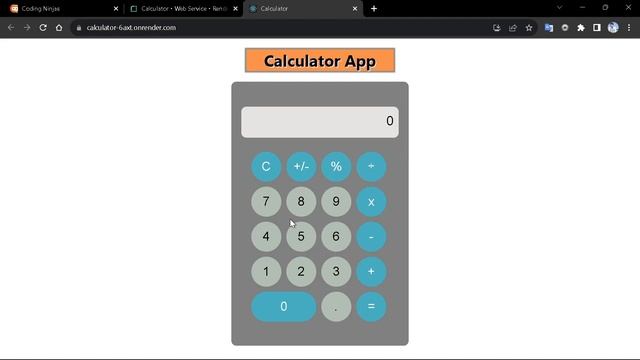 Calculator Web App | React Skill Test | Coding Ninja смотреть онлайн
