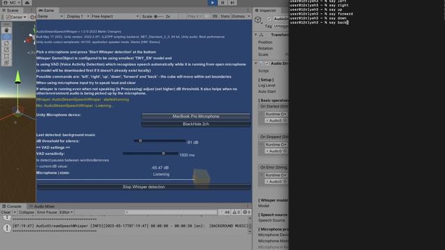 #OpenAI #Whisper #unity3d editor demo; uses VAD (Voice Activity Detection) for automatic recognitio смотреть онлайн
