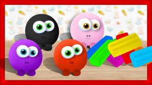 Разноцветный ПЛАСТИЛИН - Лепим пластилиновые Смешарики. Видео для Самых Маленьких