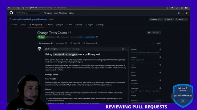 GitHub Learning Lab - Reviewing Pull Requests смотреть онлайн