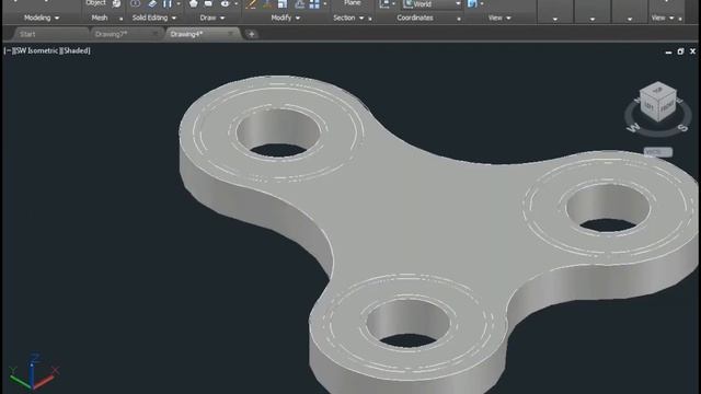 AutoCAD 3D Modeling | Design 5 | Fidget Spinner смотреть онлайн