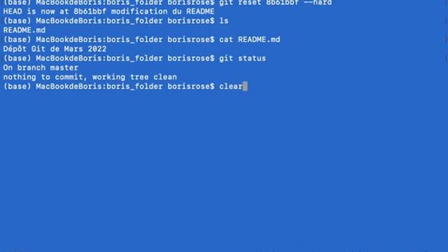 Git : Exemple d'utilisation de git reset, git log et git reflog смотреть онлайн