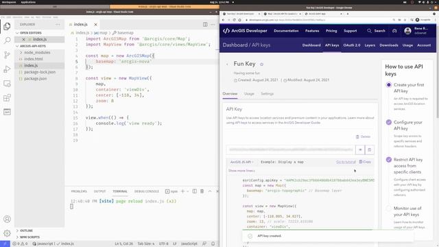 Using API Keys with the ArcGIS API for JavaScript смотреть онлайн