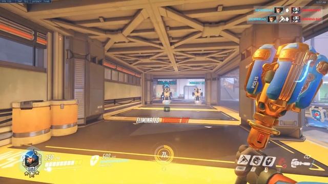 Riot Police Brigitte Gold Weapon In-game | Overwatch Anniversary 2019 смотреть онлайн