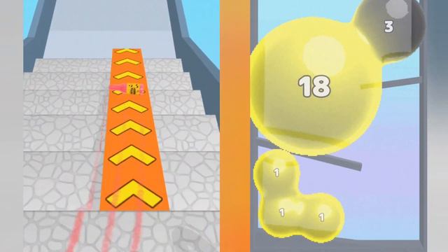 Satisfying Mobile Game: Melty Bubble 2048 vs Fragile Roll 3D - New Update, ASMR Gameplay смотреть онлайн