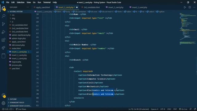 Online Voting System using Php and Mysql Part - 11 Candidate forms and apply смотреть онлайн