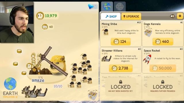 Sending Doge to the MOON! (DogeMiner: Dogecoin Mining Simulator) смотреть онлайн