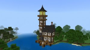 КАК ПОСТРОИТЬ СРЕДНЕВЕКОВОЙ МАЯК В МАЙНКРАФТ