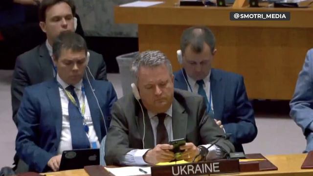 Russian Permanent Representative to the UN Vasily Nebenzie on the undermining of Kakhovskaya HPP. смотреть онлайн