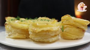 От такого гарнира не окажется никто! КАРТОФЕЛЬНЫЙ ГРАТЕН в ФОРМОЧКАХ для КЕКСОВ. Wiki Recept