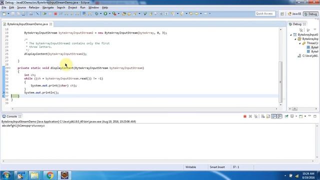 How to use Constructors of ByteArrayInputStream? | Java IO | Java Tutorial смотреть онлайн