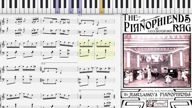 The Pianophiends Rag by George Botsford (1909, Ragtime piano) смотреть онлайн