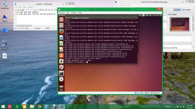 Ubuntu 14.04.2 - Update on Windows 8.1 using Oracle Virtual Machine смотреть онлайн