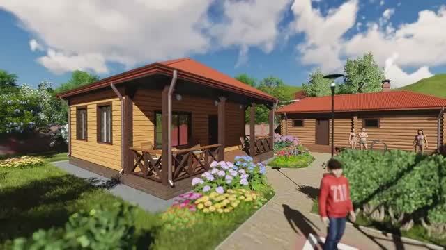 Недорогой дачный домик 6 на 6-из бруса-проект. смотреть онлайн