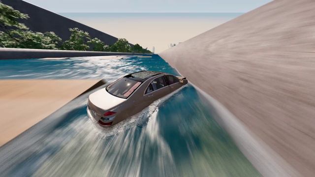 Cars Vs Water Park – BeamNG.Drive Crashes | Mercedes S Class Vs BMW 7 Series Vs Ferrari