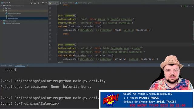 Postgresql + Python + Click = liczenie kalorii :) смотреть онлайн