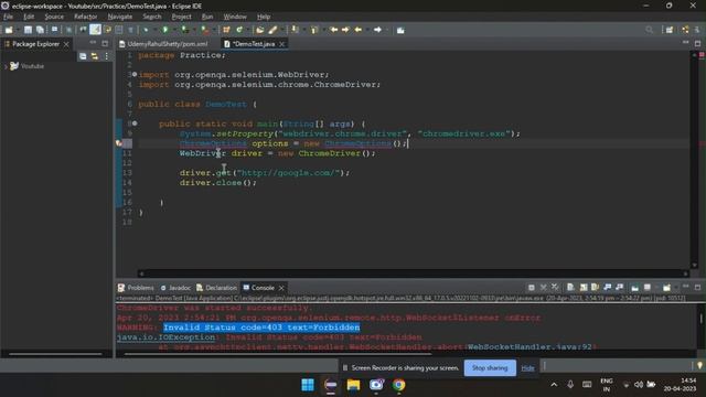 Invalid Status code=403 text=Forbidden | Selenium Error смотреть онлайн