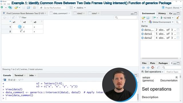 Find Common Rows Between Two Data Frames in R | Identify Duplicates | intersect & inner_join [dplyr смотреть онлайн