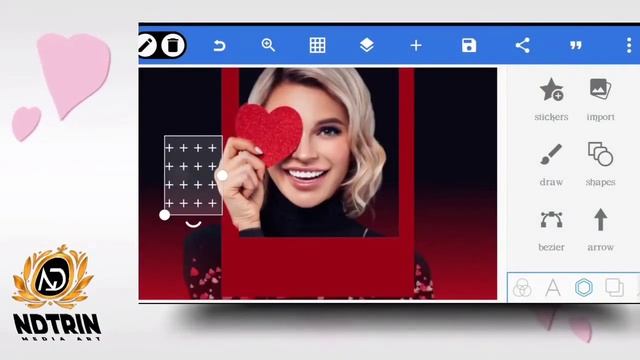 Valentine's Day flier Design | Pixel lab Tutorial | How to смотреть онлайн