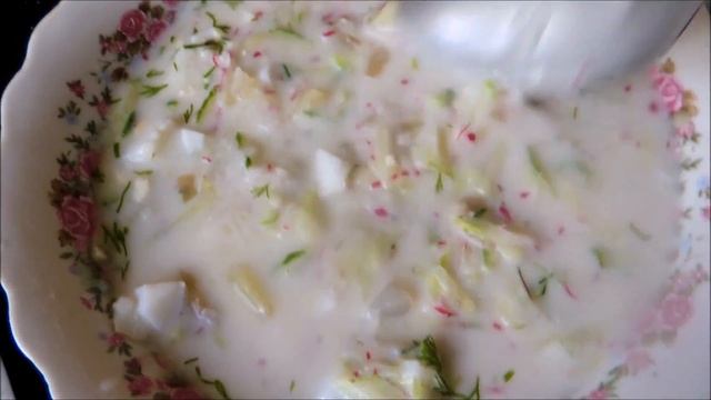 Утро в деревне!Первый урожай.Окрошка с редиской. смотреть онлайн