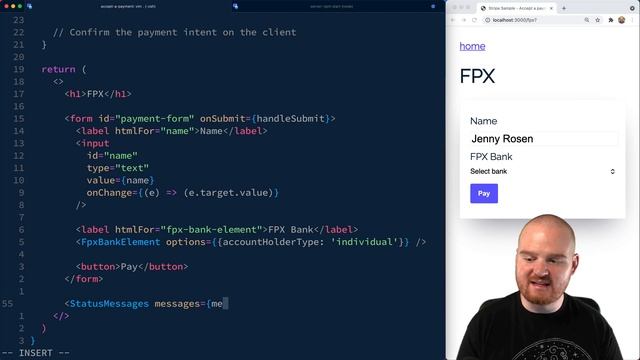 Accept an FPX payment with React смотреть онлайн