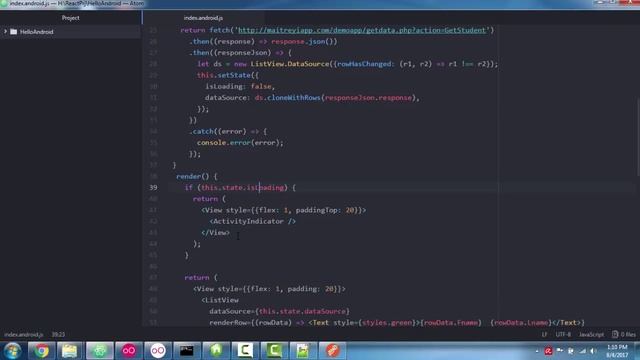 React Native - Android Call Webservice and Show Data in ListView смотреть онлайн