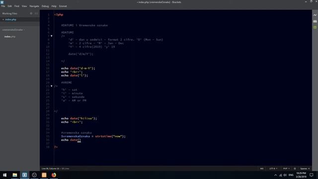 Tutorial 2.1 PHP osnove - Datum, Vreme, Vremenske oznake 10 смотреть онлайн