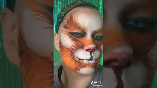 Раскраска на лице кошка смотреть онлайн