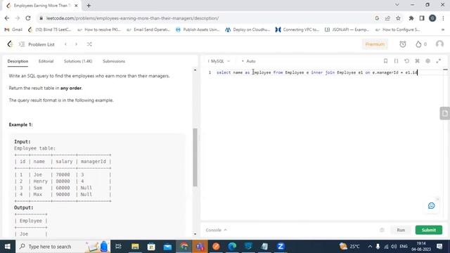 SQL In Marathi - SQL Leetcode problem - Employee earning more than manager - self join смотреть онлайн