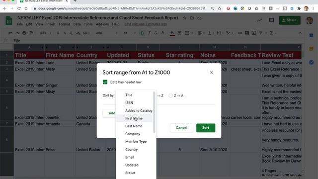 Sorting multiple columns in Google Sheets (2020) смотреть онлайн