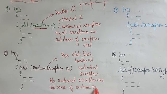 Code Snippets of try and catch blocks in java| lec 72| Java Tutorials| BhanuPriya смотреть онлайн