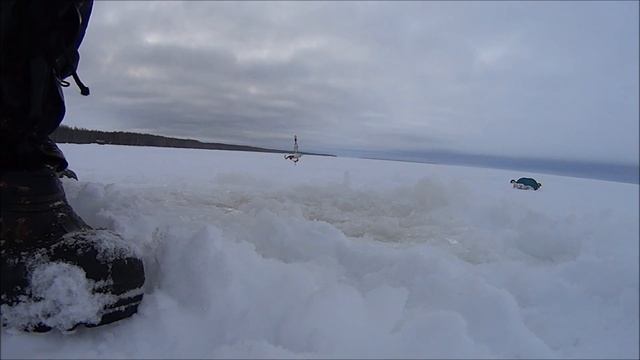 Зимняя рыбалка на Рыбинском водохранилище. (Как я учился рыбу ловить). смотреть онлайн