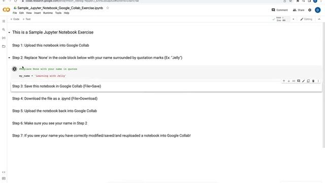 Intro to Python: Uploading a Jupyter Notebook into Google Colab смотреть онлайн