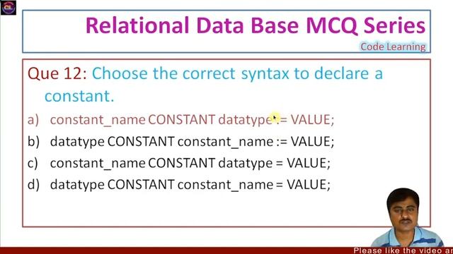 PL/SQL MCQ |RDBMS MCQ Lecture 3| MCQ of PL/SQL |RDBMS MCQ |Relational Data Base MCQ |Code Learning смотреть онлайн